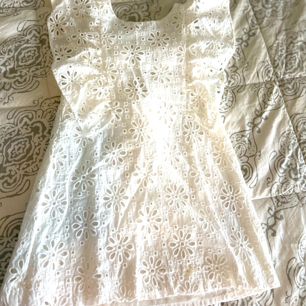 Zara Kids girls white lace dress, size 6